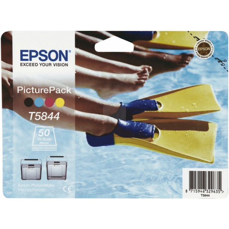 Tintenpatrone Epson T584440 + 10 x 15 Fotopapier 50 Blatt