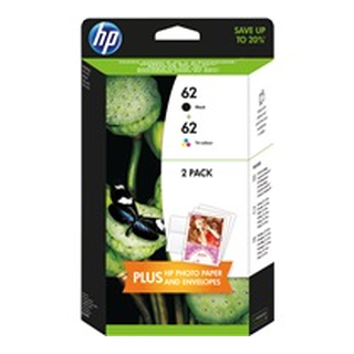 HP 62 2er-Pack schwarz und dreifarbig