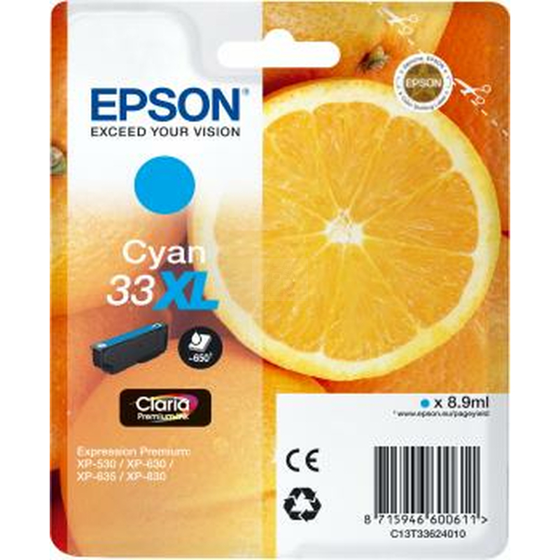 Epson 33XL Tinte Cyan