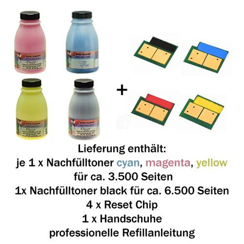 Refill-Set fr HP Color LaserJet 2700/3000/3600 schwarz,cyan,magenta,yellow