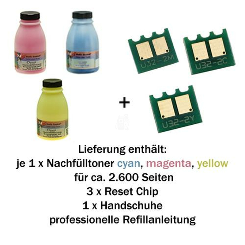Nachflltoner Refill Set fr HP LaserJet Pro 300/400 Color M351/M451 cyan,magenta,yellow