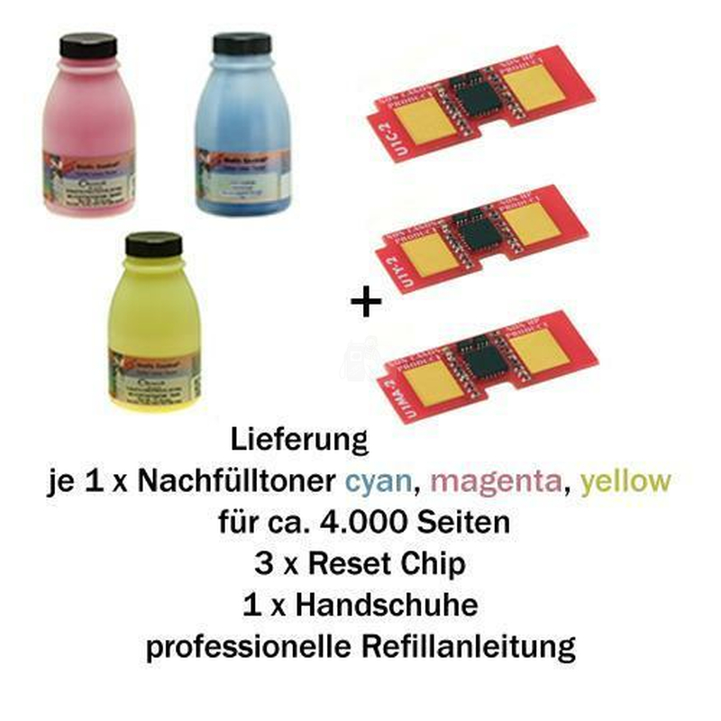 Refill-Set fr HP Color LaserJet 1500 C/M/Y